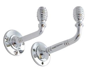Castelion® Elegant Chrome Beehive Coat Hook (Large Beehive Hook)