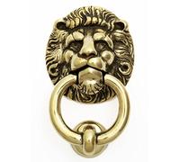 Castelion® Large Brass Lion's Head Ring Door Knocker