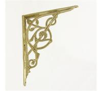 Castelion® Large Brass Trellis Shelf Bracket | High Quality Home Accessories | Shelf Hardware | Ornate Home Decor | Shelving Brackets and Supports | 243mm x 190mm
