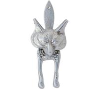Castelion® Large Chrome Fox Door Knocker | High Quality Home Accessories | Animal Home Accessory | Easy to Attach | High Quality Unique Home Decor | 24cm x 9cm