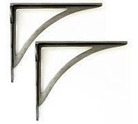 Castelion® Pair of Small Cast Iron Victorian Ironbridge Shelf Brackets - 8" / 21cm