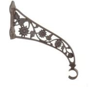 Castelion Single Cast Iron Decorative Flower Hanging Basket Bracket