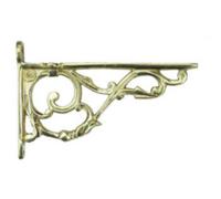 Castelion Single Large Brass Bathroom Shelf Bracket