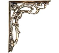 Castelion Single Medium Brass Victorian Scroll Leaf Shelf Bracket
