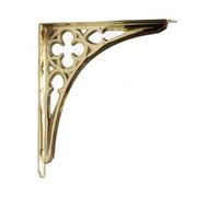 Castelion Single Small Brass Gothic Shelf Bracket