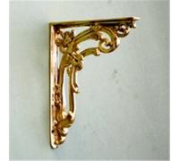 Castelion Single Small Brass Victorian Scroll Leaf Shelf Bracket