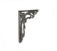 Castelion Single Small Cast Iron Victorian Scroll Leaf Shelf Bracket