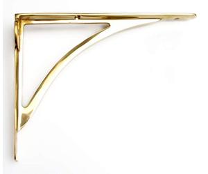 Castelion® Single Solid Brass Victorian Ironbridge Shelf Bracket | High Quality Home Accessories | Shelf Hardware | Ornate Home Decor | Decorative Shelving Brackets and Supports | Large 10" (25cm)