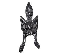 Castelion® Small Black Cast Iron Fox Door Knocker | High Quality Home Accessories | Animal Home Accessory | Easy to Attach | Unique Home Decor | 15cm x 6xm