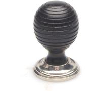 Castelion Small Ebonised And Nickel Beehive Cabinet Knob