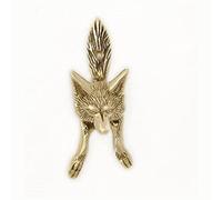 Castelion® Small Solid Brass Fox Door Knocker | High Quality Home Accessories | Decorative Home Accessory | Easy to Attach | Unique Home Decor | 15cm x 6cm