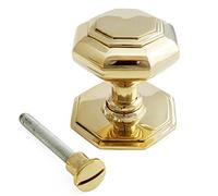 Castelion® Small Solid Brass Octagonal Centre Door Knob (7cm)
