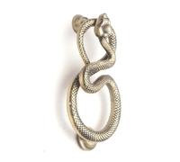 Castelion® Solid Aged Satin Brass Snake Door Knocker