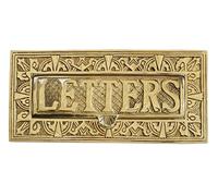 Castelion® Solid Brass Art Nouveau "Letters" Letter Box Cover