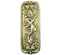 Castelion® Solid Brass Cherub Finger Plate | Brass Door Accessories | Ornate Home Decor Perfect for Traditional Homes | Home Accessories | 8inch