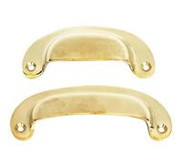 Castelion Solid Brass Drawer Pull/Cupboard Door Handle - Choice of Sizes: 10cm or 12cm (12cm)