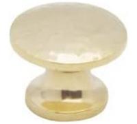 Castelion Solid Brass Hammered Cupboard Knob 25mm