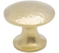 Castelion Solid Brass Hammered Cupboard Knob 37mm