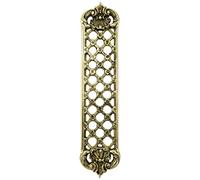 Castelion® Solid Brass Open Lattice Finger Door Push Plate | Victorian Style Door Accessories | Ornate Home Decor Perfect for Traditional Homes | High Quality Home Accessories | 30.5cm x 7cm