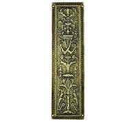 Castelion® Solid Brass Regency Pattern Finger Plate | Brass Door Accessories | Ornate Home Decor Perfect for Traditional Homes | High Quality Home Accessories | 10inch