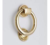Castelion® Solid Brass Ring Door Knocker | High Quality Decorative Home Accessories| Traditional Door Knocker for Front Door | Easy to Install | 10cm (4")