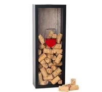 Castell Deco - Wood & Glass Wine Cork Collector with Bottle Stoppers