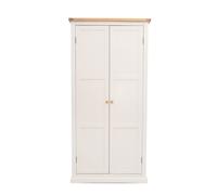 Castelli 2 Door Wardrobe - White / Wood Knob