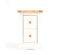 Castelli 2 Drawer Petite Bedside Table Cabinet Bits Off White One Size
