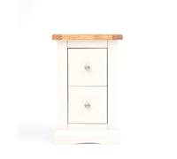Castelli 2 Drawer Petite Bedside Table Cabinet Bits Off White One Size