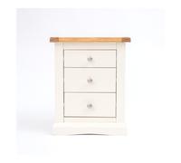 Castelli 3 Drawer Bedside Table Cabinet Bits Off White One Size