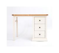 Castelli 3 Drawer Desk - Dressing Table Brass Knob Cabinet Bits Off White One Size