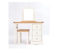 Castelli 3 Drawer Dressing Table Set Chrome Knob Cabinet Bits Off White One Size