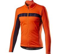 CASTELLI 4520506-034 MORTIROLO VI JACKET Jacket Men's Brilliant Orange/Savile Blue M