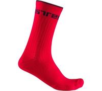 CASTELLI 4521552-642 DISTANZA 20 SOCK Socks Men's POMPEIAN RED Size XXL