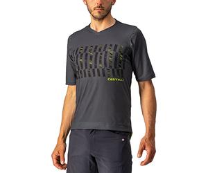 CASTELLI 4522008-030 TRAIL TECH TEE Sweatshirt Men's Dark Gray/Black-Electric Lime XL
