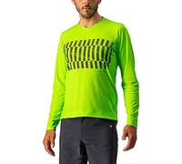 CASTELLI 4522009-383 TRAIL TECH LS TEE Sweatshirt Men's Electric Lime/Dark Lime L