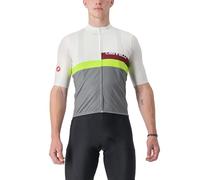 CASTELLI 4522017-365 A BLOCCO Jersey Men's T-Shirt Ivory/Bordeaux-Electric Lime-Sedona SAGE M