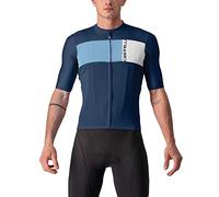 Castelli Prologo 7 Jersey Jersey Belgian Blue/Drive Blue-Silver Gray M