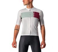 CASTELLI 4522023-870 PROLOGO 7 Jersey Men's T-Shirt Silver Gray/Defender Green-Bordeaux XXL
