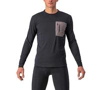 CASTELLI 4522506-085 UNLTD MERINO LS Sweatshirt Men's LIGHT BLACK/NICKEL GRAY Size XXL