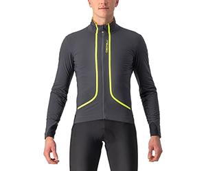 CASTELLI 4522508-030 FLIGHT JACKET AIR Men's Jacket Dark Gray/Electric Lime M