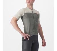 CASTELLI 4523017-076 Unlimited ENTRATA Jersey Men's T-Shirt Travertine Gray/Forest Gray L