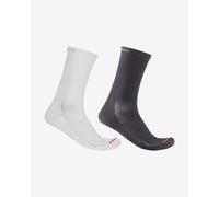 Castelli A/C 18 Socks Pack White Black (2 Pairs) - XXL