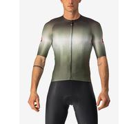 Castelli Aero Race 6.0 Rosso Corsa Short Sleeve Jersey Green Greyish Silver - XXL