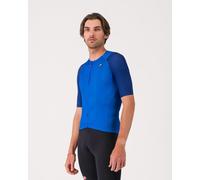 Castelli Aero Race 8S Short Sleeve Jersey Electric Blue Rosso Corsa - S