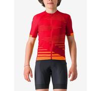 Castelli Aero Short Sleeve Jersey Bright Red Orange Kids - 10