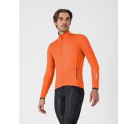 Castelli Alpha 150 Rosso Corsa Windproof Jacket Bright Orange - XL