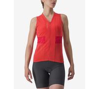 Castelli Anima 4 Sleeveless Jersey Hibiscus Red Women - M
