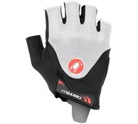 Castelli Arenberg Gel 2 Rosso Corsa Short Gloves Black White, Size M