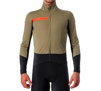 Castelli Beta RoS Cycling Jacket - Olive Green / Black / Firey Red / Small
